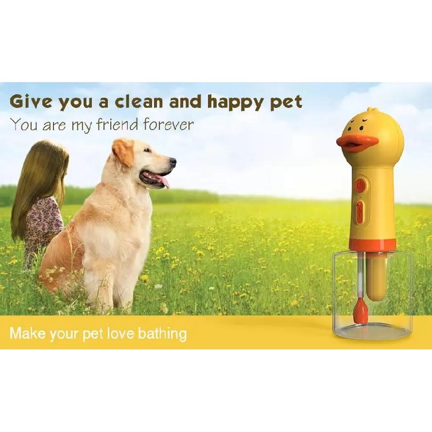 Yellow Duck Electric Foam Machine ,Handhold Automatic Soap Dispenser Foam Machine Launcher For Cat & Dog Bathing Pet Accessories
