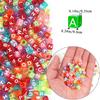 100 Pcs Acrylic Transparent Colored Square Alphabet Charms for DIY Bracelets