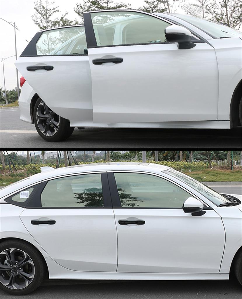 4Pcs Gloss Black Smart Door Handle Cover Trim Set For Honda Civic 11th 2022-2023