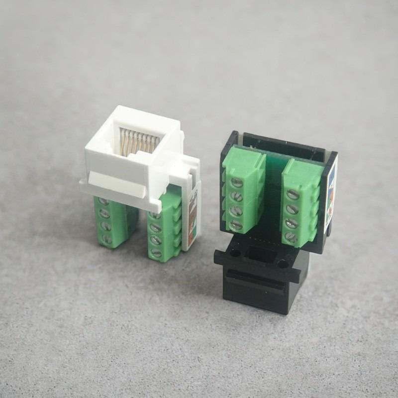 1/2Pcs Rj45 Panel Installation Module Shielded Solder-Free Network Cable Extender Panel Connector Cat.6 Network Cable Scoket
