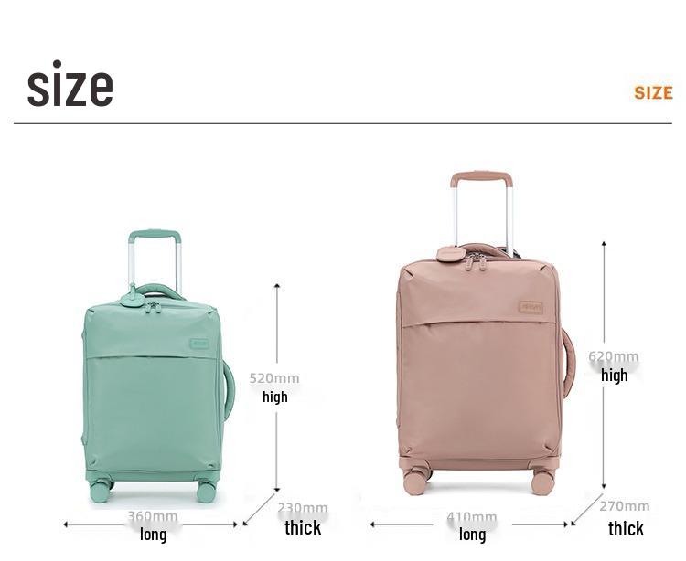 20-inch Ultralight Waterproof Oxford Suitcase with Universal Wheels (2.1KG), Expandable To 24-inch