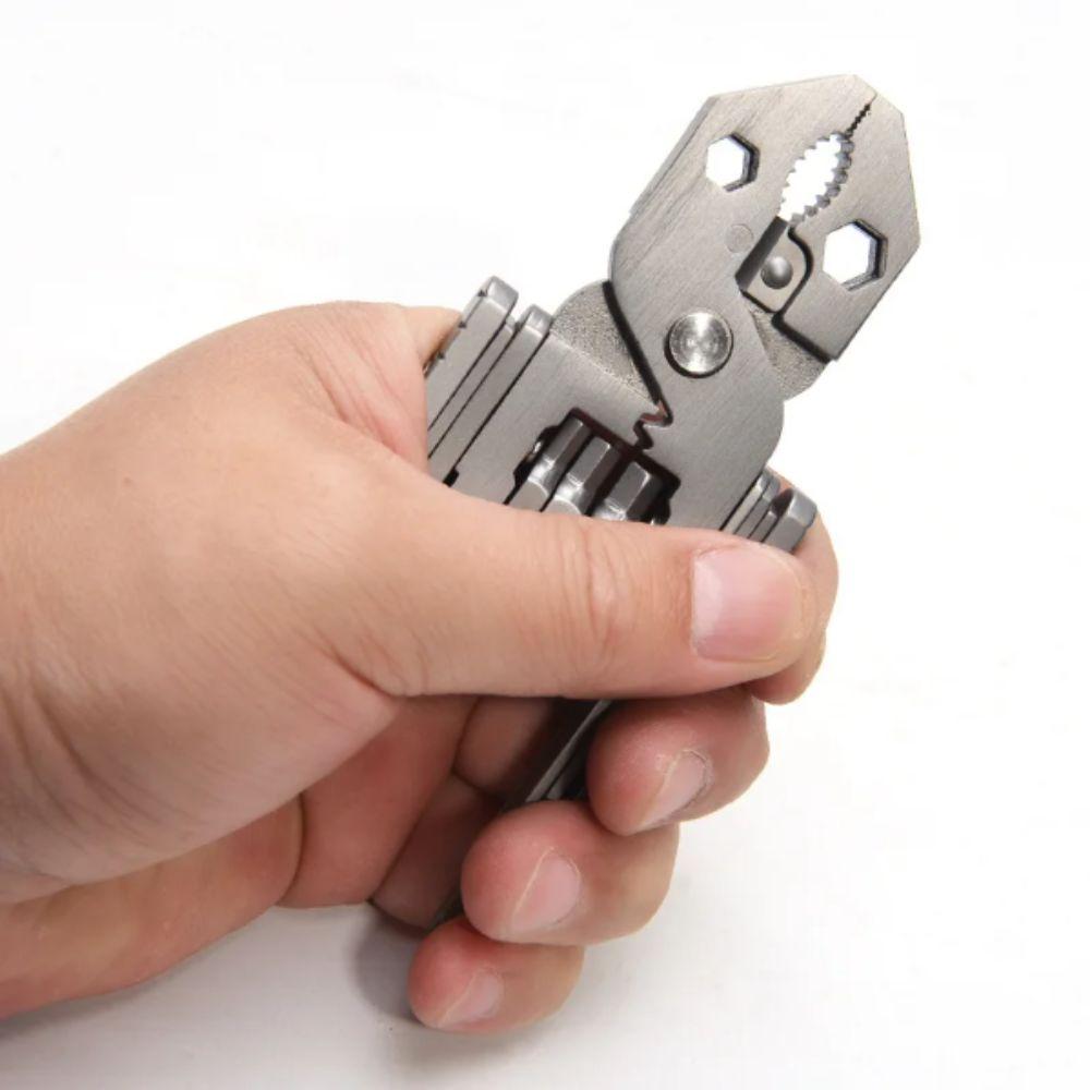 Kit d'outils de poche en acier inoxydable massif Outil multifonctionnel multifonctionnel mini portable 25 outils en un Clé Pince pliante