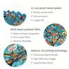 Fabric Bathroom Curtain Colorful Bohemian Boho Floral Print Beautiful Bright Shower Curtain For Bathroom Decoration