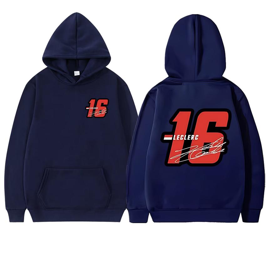 

2025 New Number 16 Charles Leclerc Racer Graphic Hoodies Men Women vintage Casual Sweatshirt Unisex Fleece Long sleeve pullover 3XL