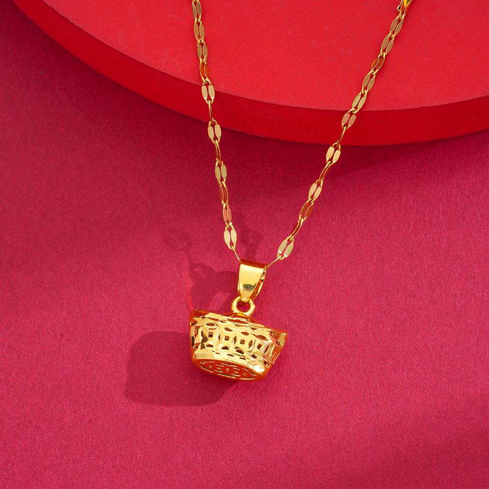 Necklace, Small Ingot, Safe Lock, Pendant Lock Accessories Accessories