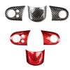 Car Interior Modification Steering Wheel Carbon Fibre Sticker For MINI ONE Cooper S JCW R55 R56 R60 R61 R57 R58 R59  Accessories