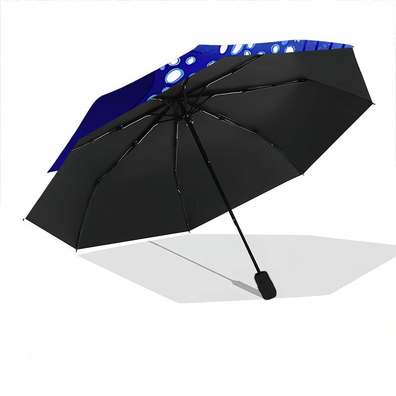 1pc Whale Shark Sky Automatic Open/Close Umbrella 8-Rib Strong Frame, Portable Travel Umbrella for Women & Men, 072