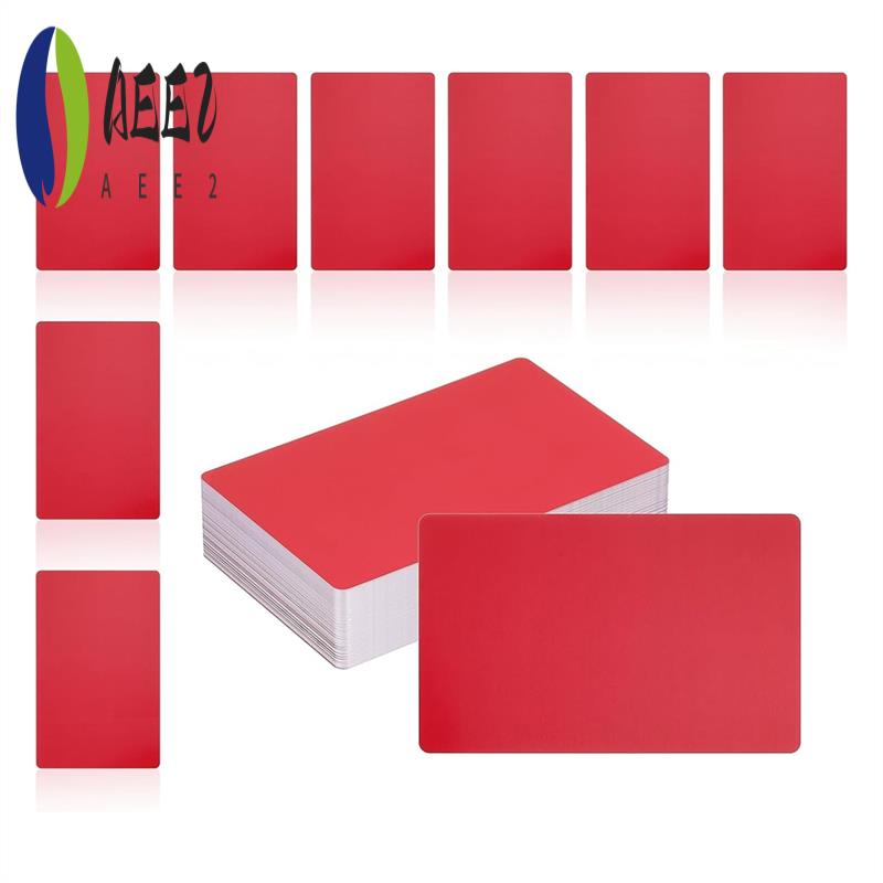 

AEE2-150Pcs Metal Business Card Blanks,1/64In Thick 3.4 X 2In Aluminum Laser Engraving Material For DIY Business Cards красный