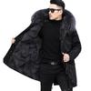NOLCCTN Mod Brushed Cold Weather Jacket for Autumn and Solid Plus Warm and Military Outdoor Men's Coat, Padded, Fleece-Lined, Fur, Winter, Color,