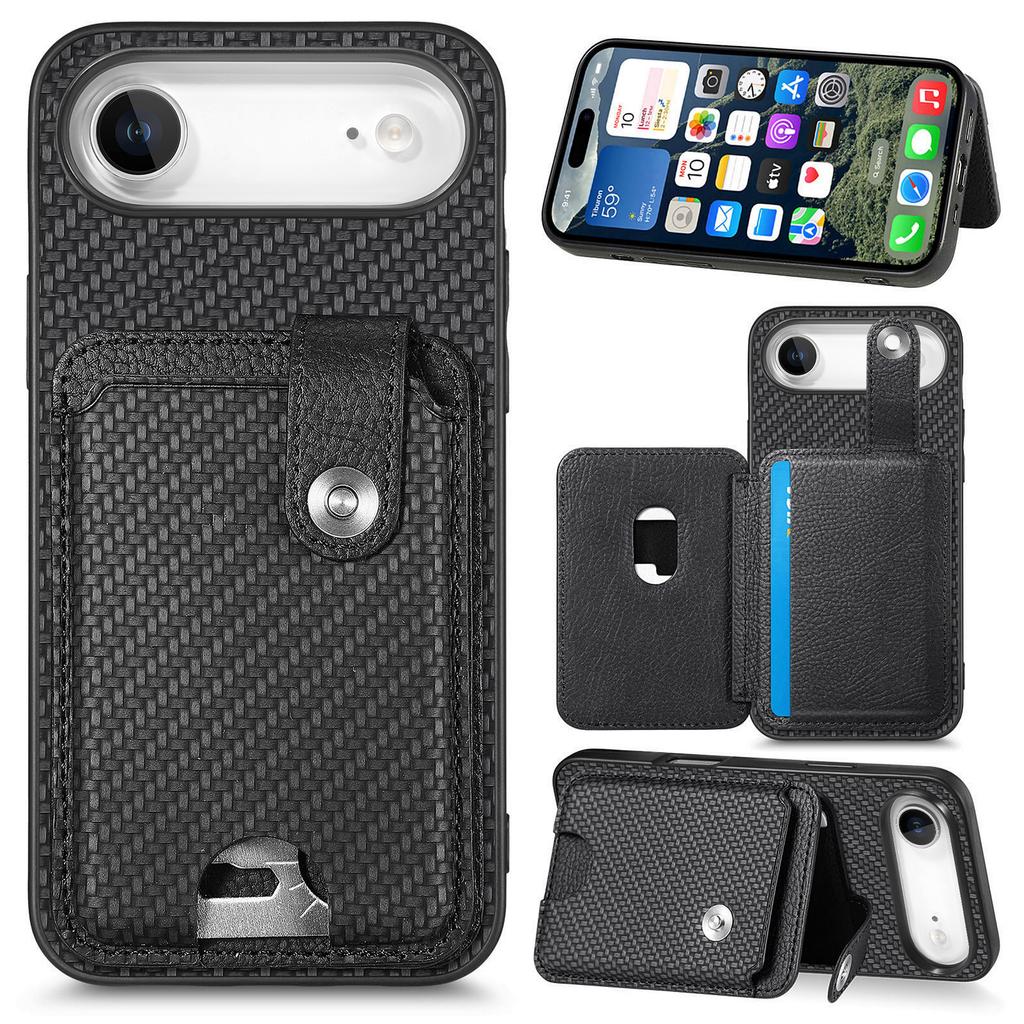 Para Capa iPhone Air com Ranhuras para Cartões Suporte Capa Traseira para Telefone com Ferramenta para Cartões