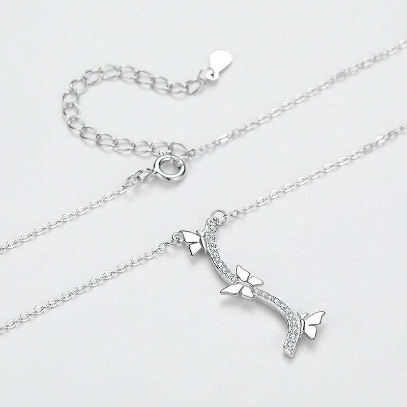 Tancise S925 Sterling Silver Luxury Personality Pendant Necklace Women's Classic Tide Necklace Necklace Party Gift