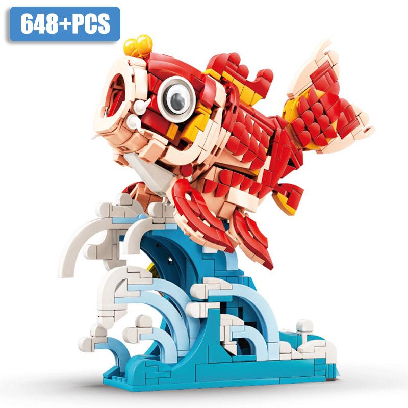 City-District Superior-Grade Moc First-Class 648Pcs First-Class Chinese Top-Grade Koi First-Class Fish Construction-Set-Set First-Class Building-Set
