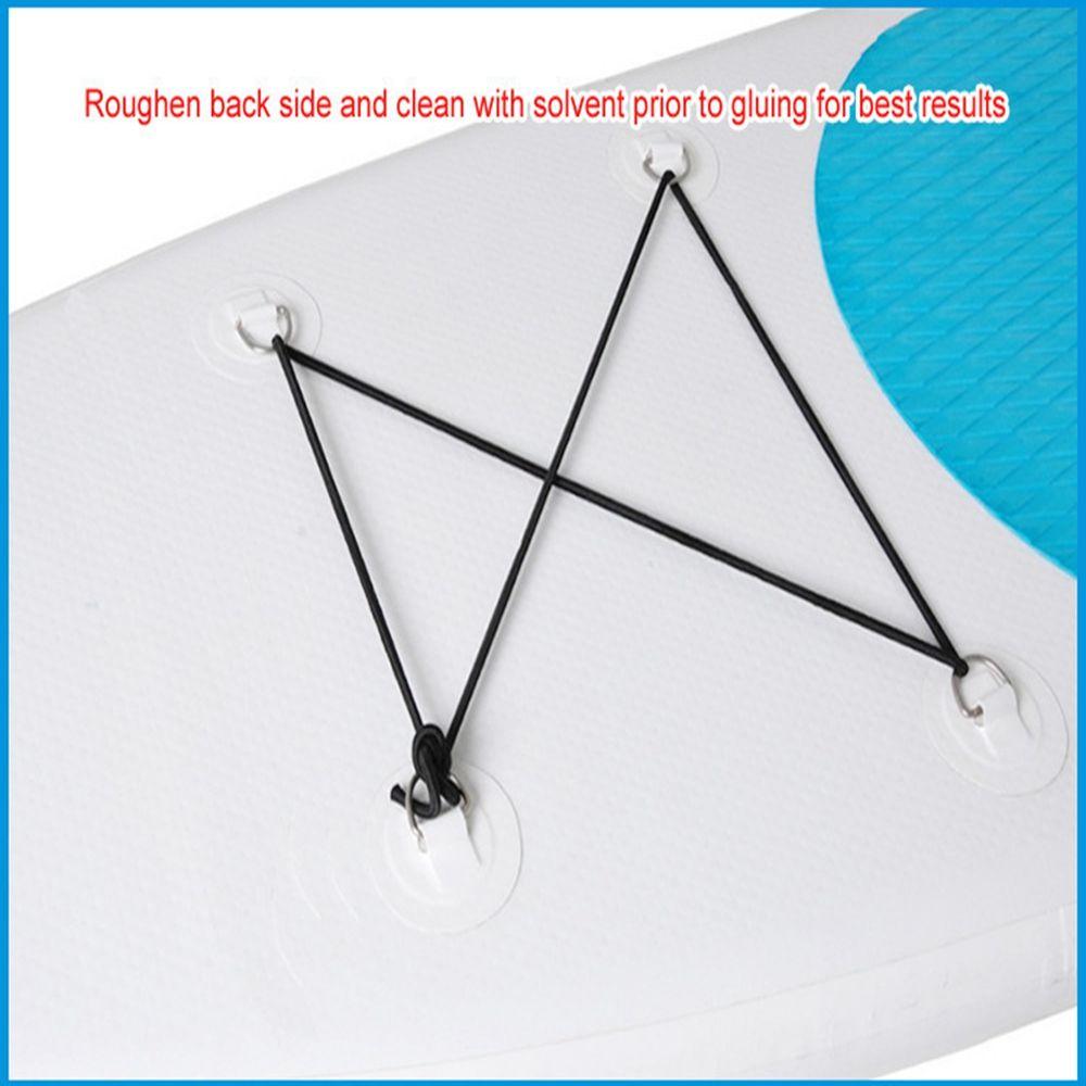 1/4Pcs 5M Rowing Boats Stainless Steel PVC Patch Deck Rigging Sup Elastic Bungee Rope D Ring