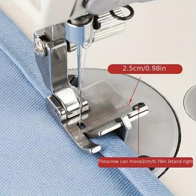 1 Adet Evrensel T9 Endüstriyel Dikiş Makinesi Baskı Ayağı, Ayarlanabilir Kenar Kıvırma ve Kenar Kesme Aparatı Dikişleri Katlamak İçin, Pantolon Paçaları, Yakalar