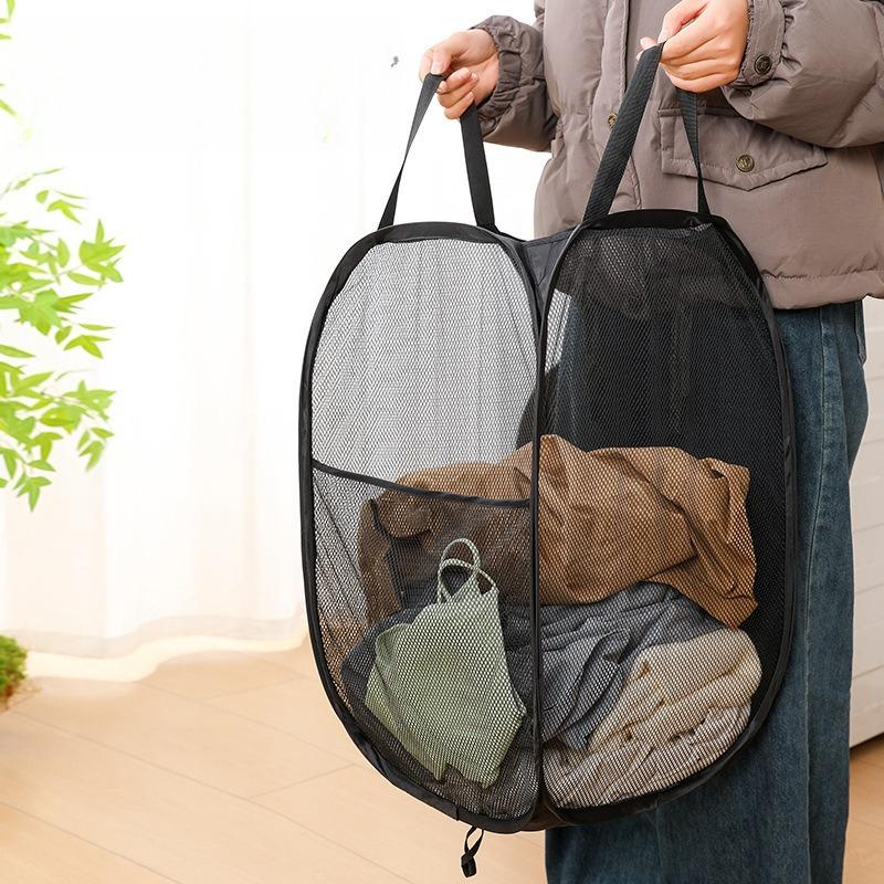 Foldable Laundry Basket - Bathroom Storage Bin, Dirty Clothes Hamper for Home