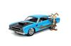 JADA TOYS 1/24 Scale Looney Tunes Plymouth Road Runner 1970 Blue with Coyote Figure (Looney Tunes Wile E. Coyote Road Runner 32038) [Parallel Import]