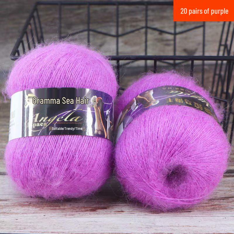 Angola Fine Mohair Yarn for Hand Knitting - Medium Fine Wool Yarn