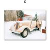 Santa Claus Christmas Tree Car Socks Gift Wall Art Canvas Painting Posters And Prints Wall Pictures For Living Room Home Decor