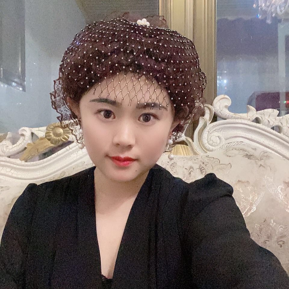 Turban din dantelă din plasă cu diamante cu flori pentru femei musulmane