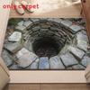 3d Waterfall Optical Illusion Floor Mat With Polyester Material For Home Entrance Use