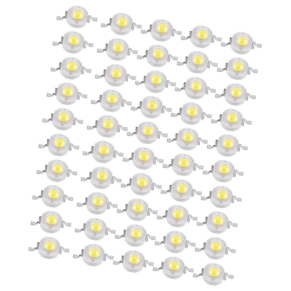 50PCS 110LM/W LED Chips SMD 1W High Power DIY Lighting Fixtures Durable LED Chip Bulb Downlight