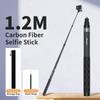 AMAGISN 1.2m Carbon Fiber Selfie Stick for Insta360/DJI/GoPro Action Camera Accessories