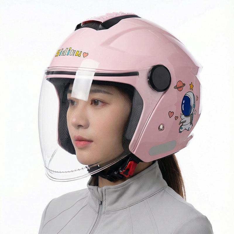 In Stock: 3C Certified Three-Quarter Half Helmet for Men & Women - Electric Scooter Safety Helmet for Autumn/Winter