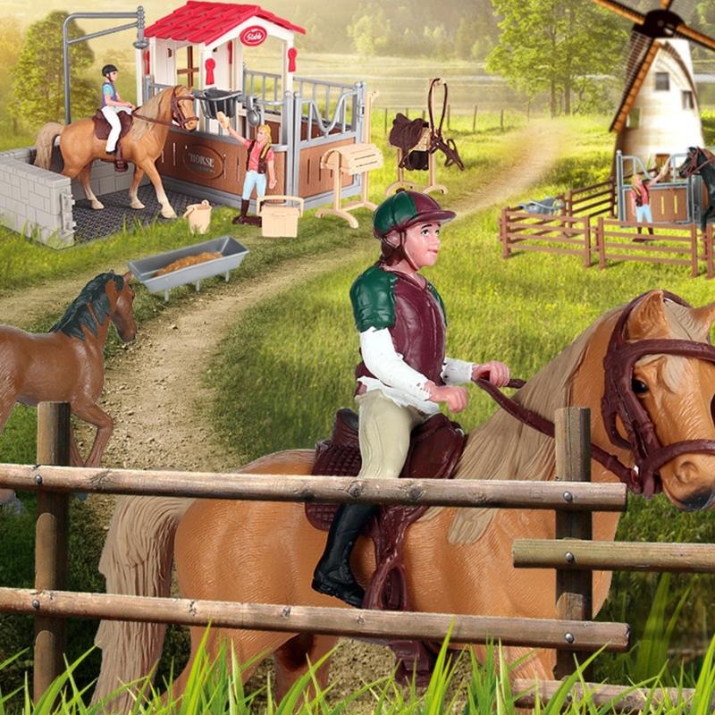 Educational Horse Grooming Playsets Feature Realistic Animal Models And Role Play Accessories For Group Activity