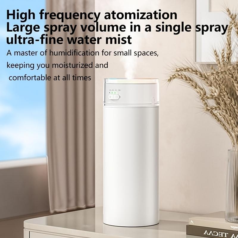 Nawilżacz USB na biurko, 500 ml/16,9 uncji, duża pojemność, kolorowe światło otoczenia, funkcja timera, bezpieczne automatyczne wyłączanie, aromaterapia samochodowa