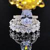 Women's 3A Zircon Inlaid Full Diamond Niche Ring (Model R5343-R4588)