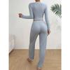 Autumn and Winter Home Wear Pajamas Set Women's Long-sleeved Shirts and Trousers 2-piece Set Sexy Lace Pajamas Pajamas Home Wear