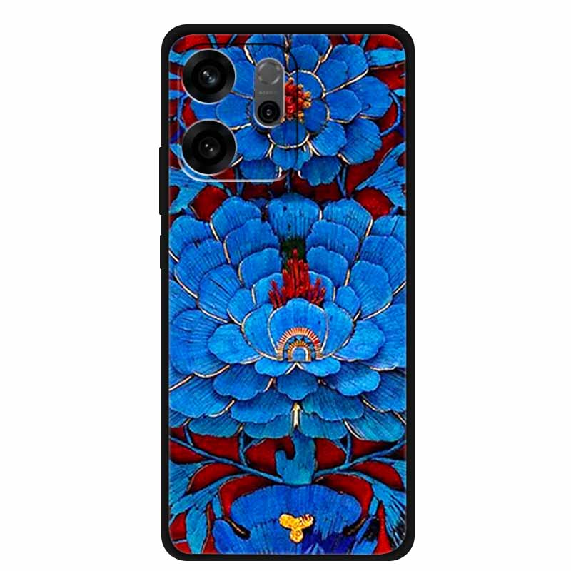 For Oppo Reno14 F Case 3D Flowers Emboss Phone Cases for Oppo Reno 14 F Reno14F 5G Back Protective Covers Soft Silicone Bumper