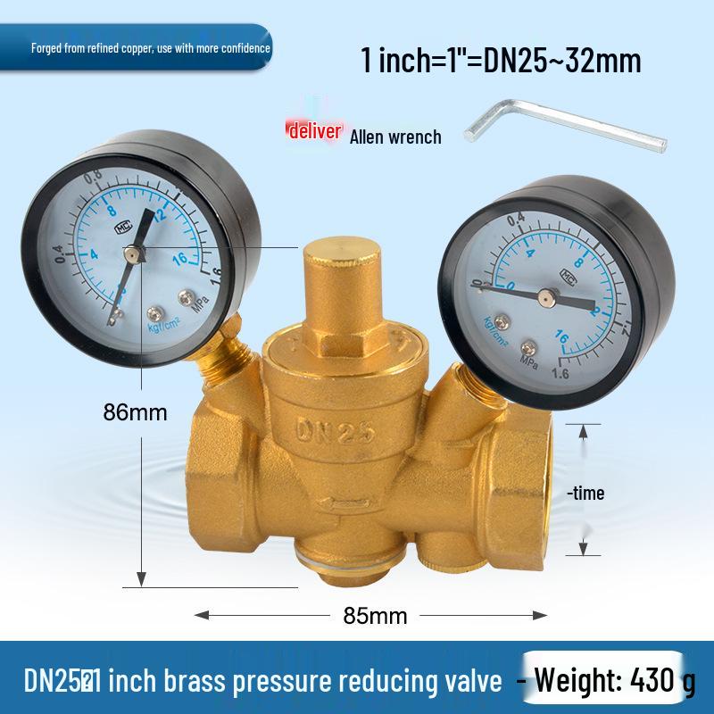 Adjustable Brass Water Pressure Reducing Valve for Heaters & Purifiers