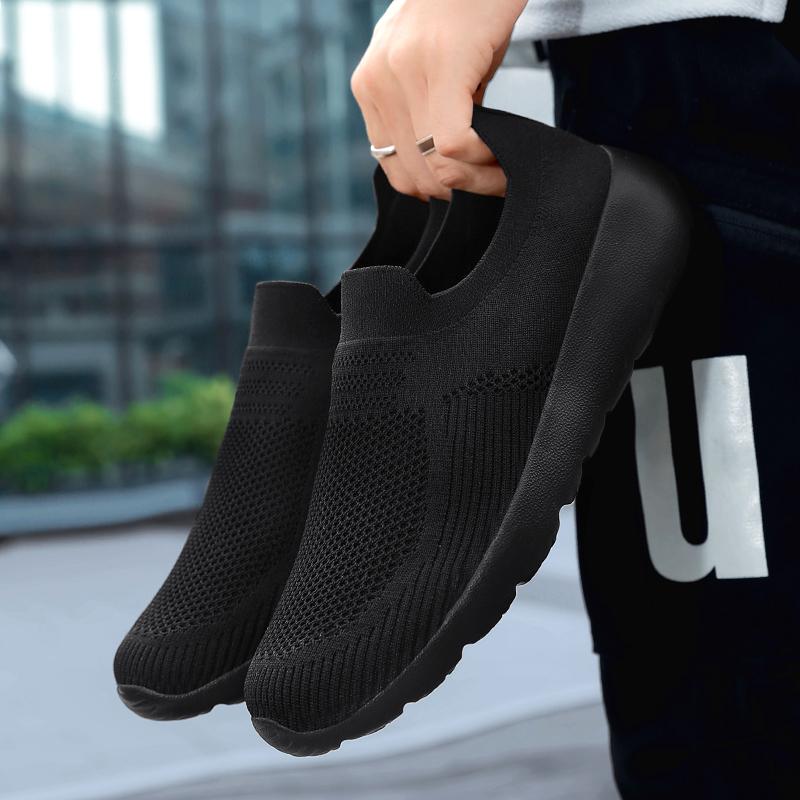 Fashion Summer Men's Sneakers Comfortable Breathable Lightweight Soft Wide Toe Non-slip Flat Socks Shoes Outdoor Casual Sports