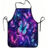 1pc Galaxy Butterfly Fantasy Print Apron, Durable And Easy To Clean, Adjustable Waistband, Polyester Material, for Kitchen Cooking, Gardening, Orchard