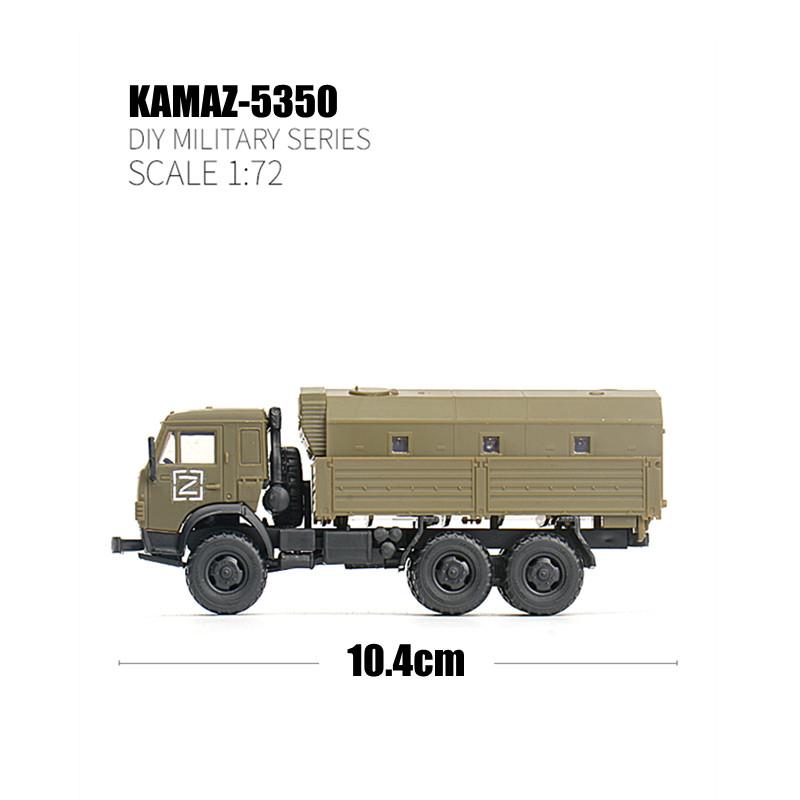 1/72 Russia KAMAZ-5350 Military Truck Assembly Puzzle Model Rocket Simulated Artillery Model Boys Toy