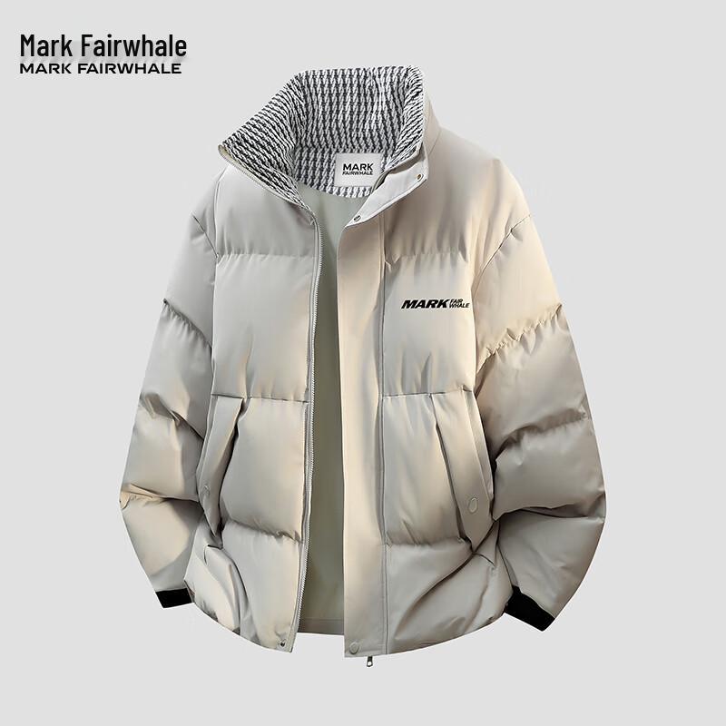 Mark Fairwhale Men's American Style Stand Collar Padded Winter Jacket