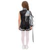 Completo Hip Hop Danza Bambini Top Corto Senza Maniche Zip Up Laccato Paillettes Shorts Set Maniche con Nappe Staccabili