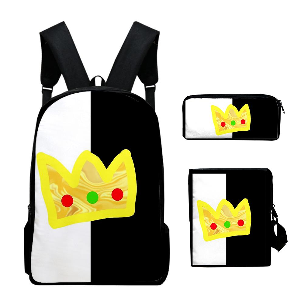 Classic Popular Funny Ranboo 2 3D Print 3pcs/Set pupil School Bags Laptop Daypack Backpack Inclined shoulder bag Pencil Case