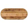 Vidaxl Blat Stołu, 100X40X3,8 Cm, Owalny, Surowe Drewno Mango