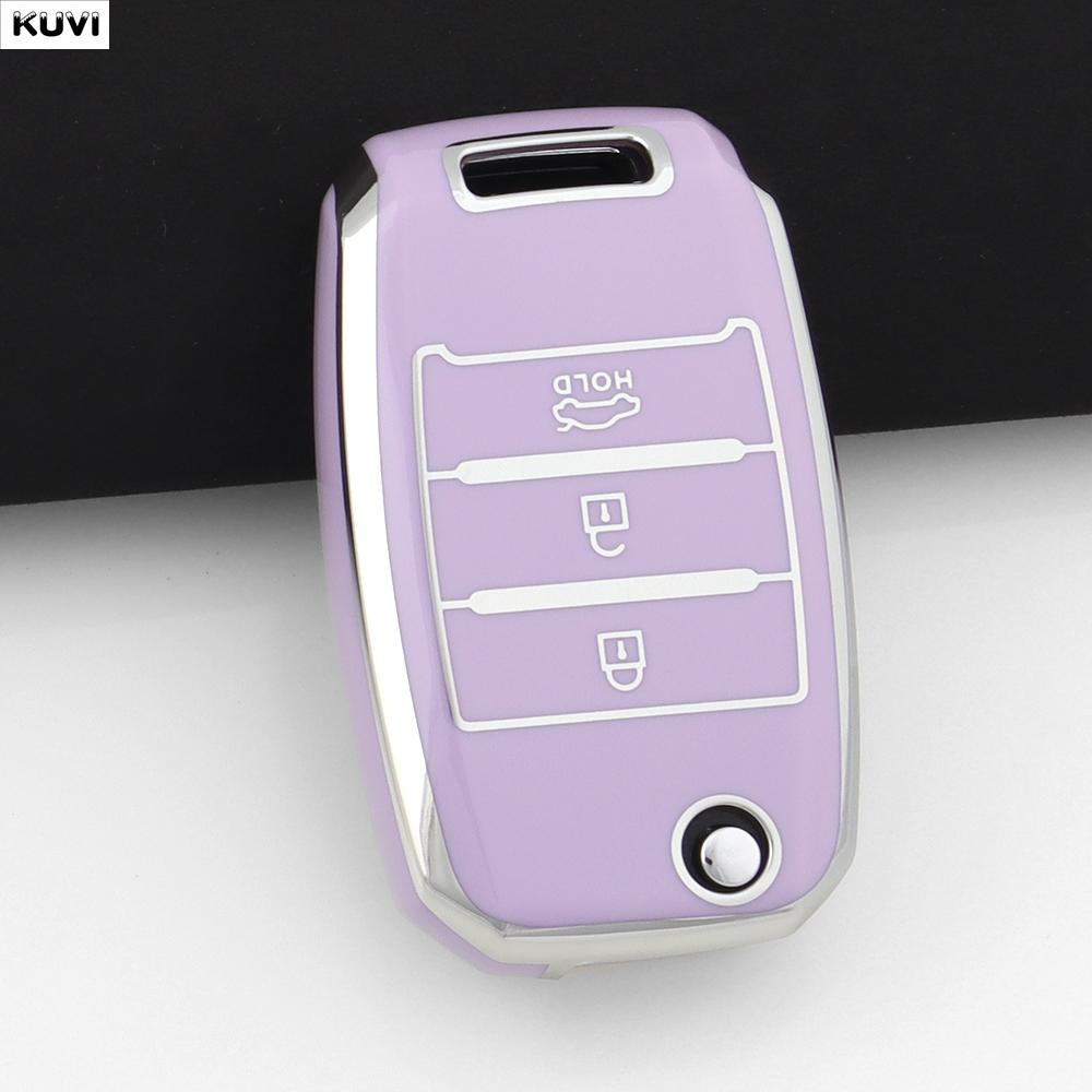 

3 Buttons Tpu Car Flip Key Case Cover For Kia Rio 3 K2 K3 K4 K5 Sportege Picanto Optima Soul Ceed Sorento Forte Stinger Cerato