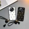 Handyhülle aus gehärtetem Glas mit Herzmotiv für VIVO X100 Pro X100S, stoßfeste harte Rückseite für VIVO X100 S X100 Ultra mit Quastenband