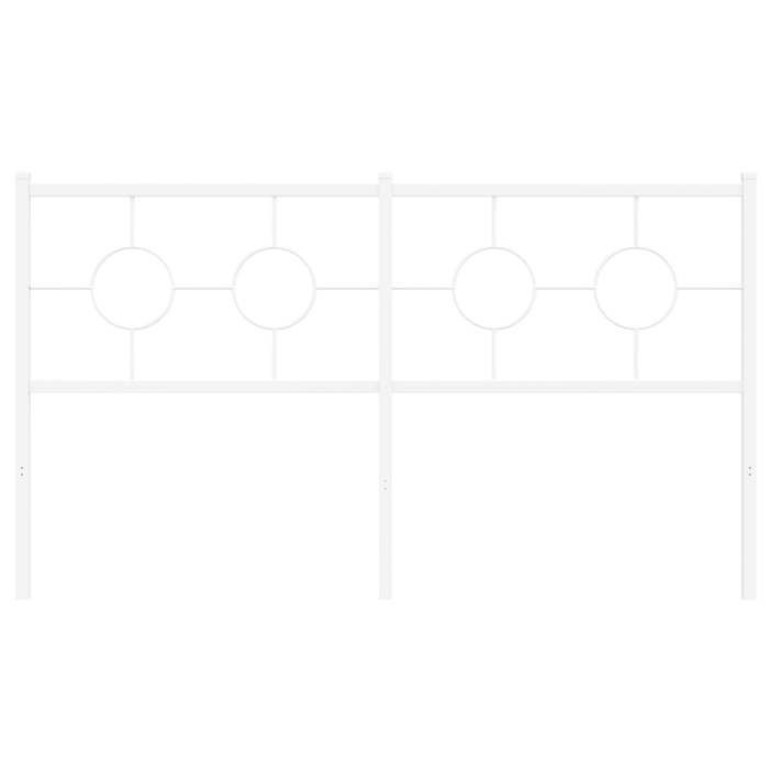 VidaXL Tête de Lit Métal, Tête de Lit avec Pieds, Meuble de Chambre à Coucher, Accessoire de Lit Double, Tête de Cadre de 376309