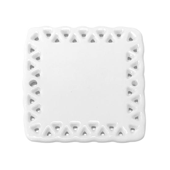 Sublimation Ceramic Ornament White Sublimation Blank Ornament Unfinished Christmas Hanging