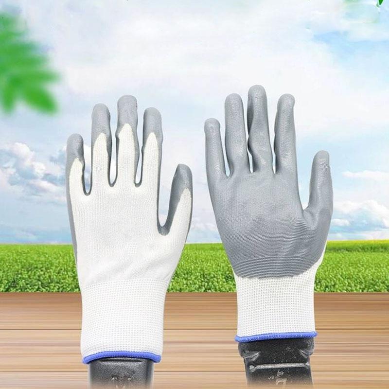 Thickened Wear-resistant Non-slip Nitrile Gloves for Labor Protection Construction Work Maintenance Safety Security Protection