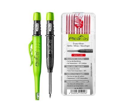 Pica Marker Architektonická mechanická tužka Kulá tuha Černá 2B 3030 Náplň 4031 Červená 2B Sada 2.8mm