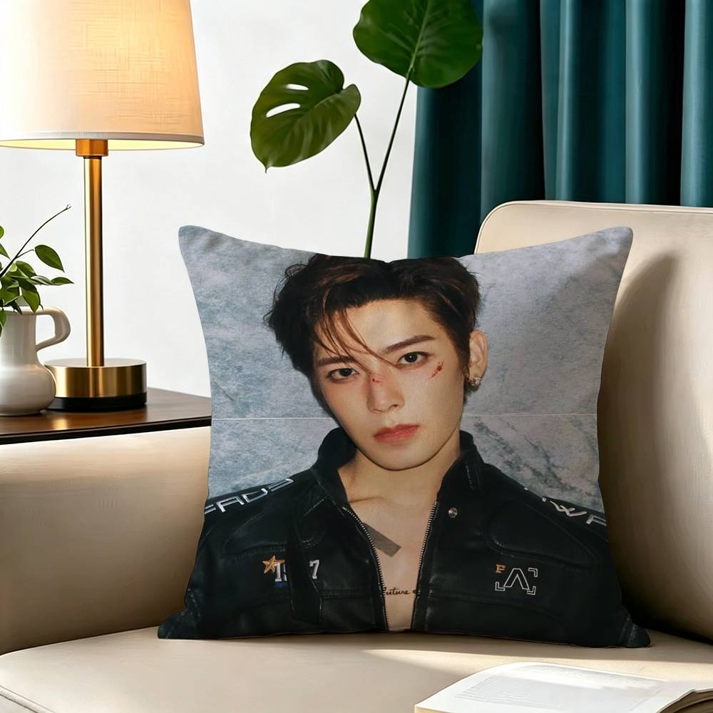 C-Chinese Actor Neo Hou Minghao Pillow Case Square Double-Sided Sofa Cushion Cover Bedroom Bedside Pillow