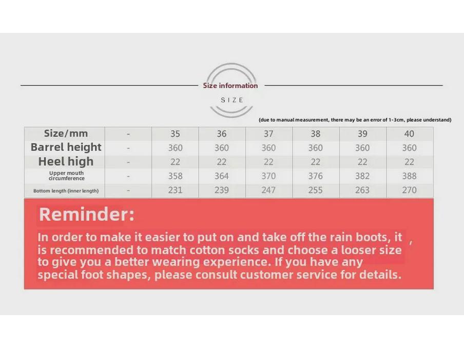 Women's Waterproof Non-Slip Fashion Rain Boots - Spring/Summer Korean Style, Wear-Resistant Solid Color