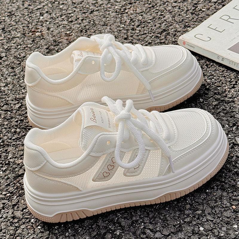 

Breathable mesh white shoes sports single shoes women s 2024 summer new fashion versatile casual shoes student platform shoes 35
