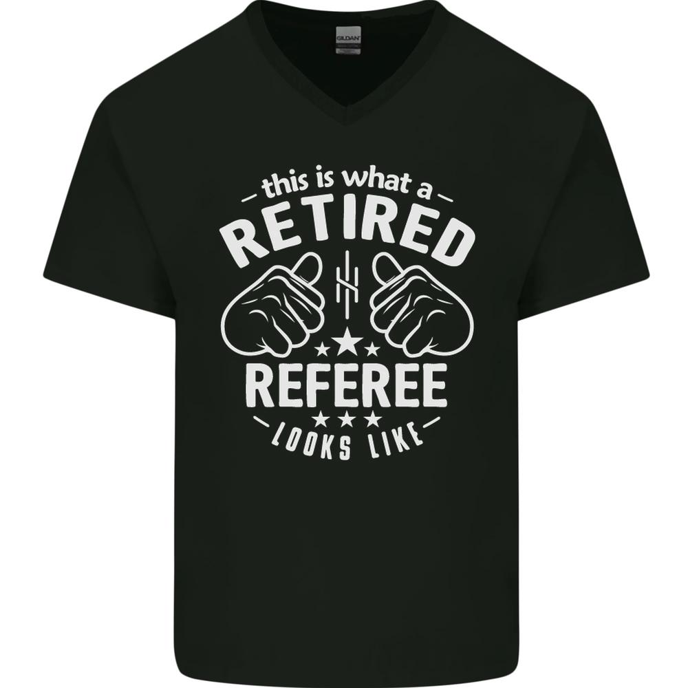 This Is What a Retired Referee Looks Like Mens VNeck Cotton T-shirt S